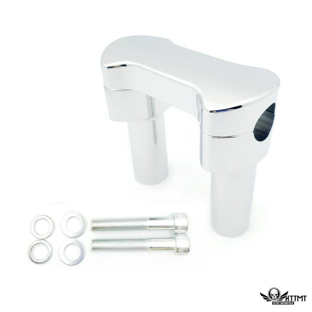 Chrome Straight 6/" Rise 1/" //25mm Mount Handlebar Risers for Harley